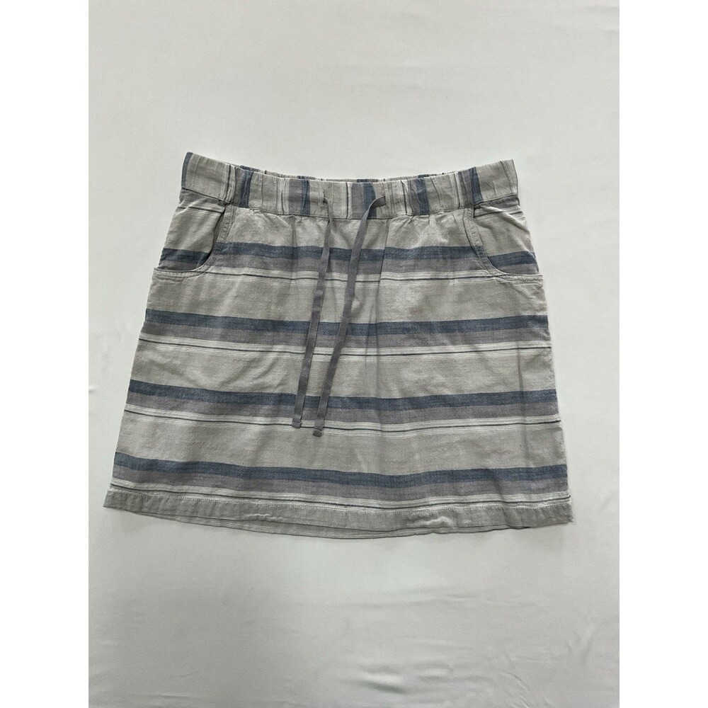 Aventura Organic Cotton Striped Skirt Medium Coastal Grandmother Cottagecore